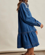 Load image into Gallery viewer, Western Denim Tiered Dress