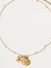 Load image into Gallery viewer, Marlène 18K Gold Seashell, Sea Star Pearl Necklace/Bracelet