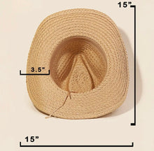 Cargar imagen en el visor de la galería, Cowrie Shell Straw Braided Hat
