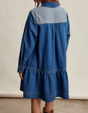 Load image into Gallery viewer, Western Denim Tiered Dress
