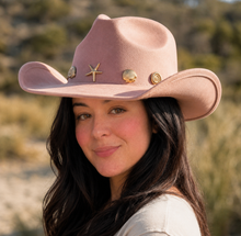 Load image into Gallery viewer, Metallic Sea Life Charms Western Cowboy Hat
