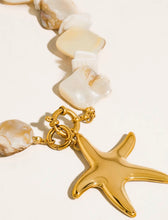 Load image into Gallery viewer, Kailanah 18K Gold Shell Starfish Necklace
