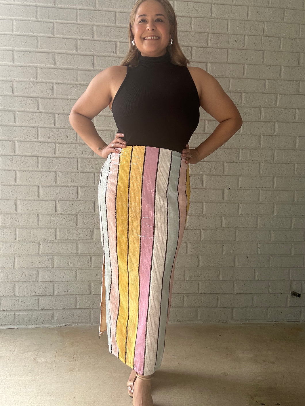 Allison Striped Skirt