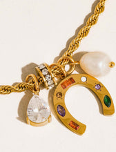 Load image into Gallery viewer, Western 18K Gold Horseshoe Charm Necklace
