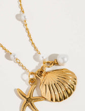 Load image into Gallery viewer, Marlène 18K Gold Seashell, Sea Star Pearl Necklace/Bracelet
