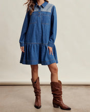 Load image into Gallery viewer, Western Denim Tiered Dress
