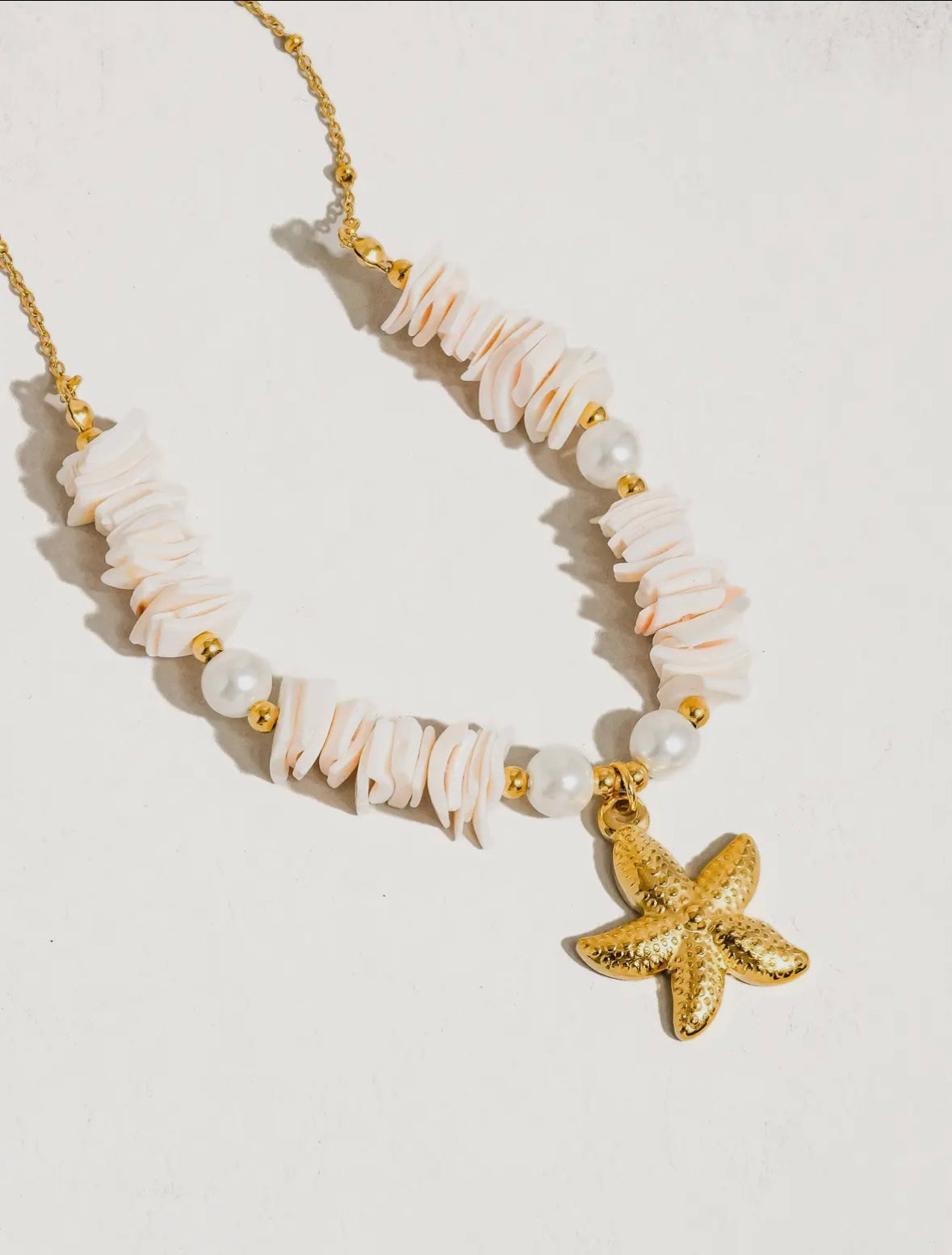 Clara 18K Gold Shell Star Necklace – Ocean Wave Boutique