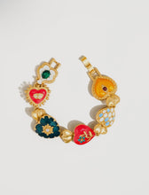 Cargar imagen en el visor de la galería, 18K Gold Boho Heart Baroque Bracelet
