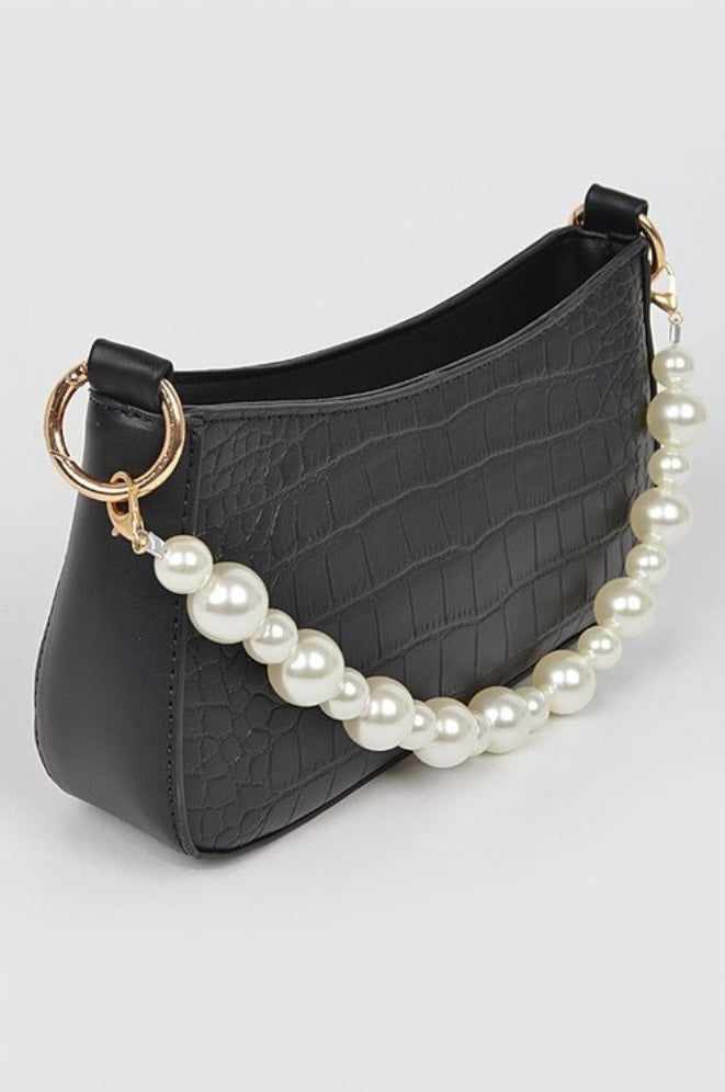 GLAMOUR PEARL PURSE  COCKTAIL BLACK – ZifasBoutique