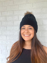 Load image into Gallery viewer, Black Knit Beanie
