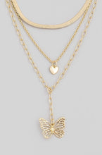 Cargar imagen en el visor de la galería, Gold Butterfly Necklace
