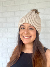 Load image into Gallery viewer, Beige Knit Beanie
